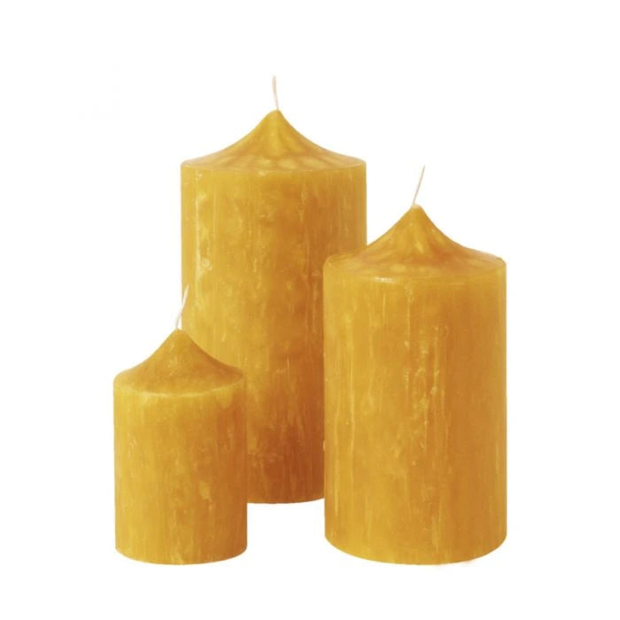 Stumpenkerze mittel aus 100 % Bienenwachs von Bienen-Diätic