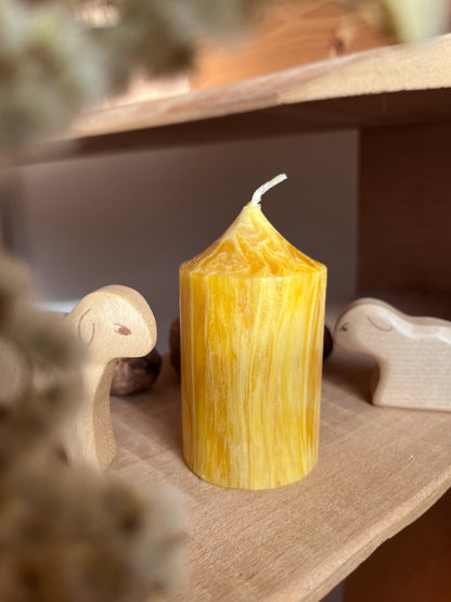 Stumpenkerze klein 100 % Bienenwachs