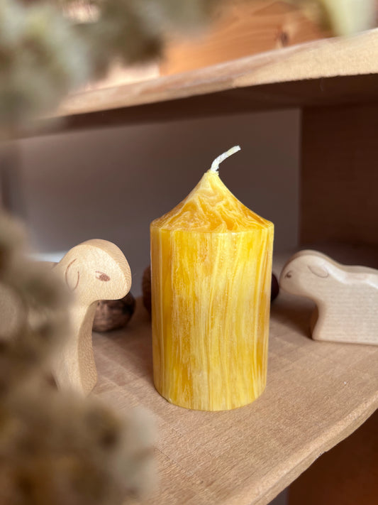 Stumpenkerze klein 100 % Bienenwachs