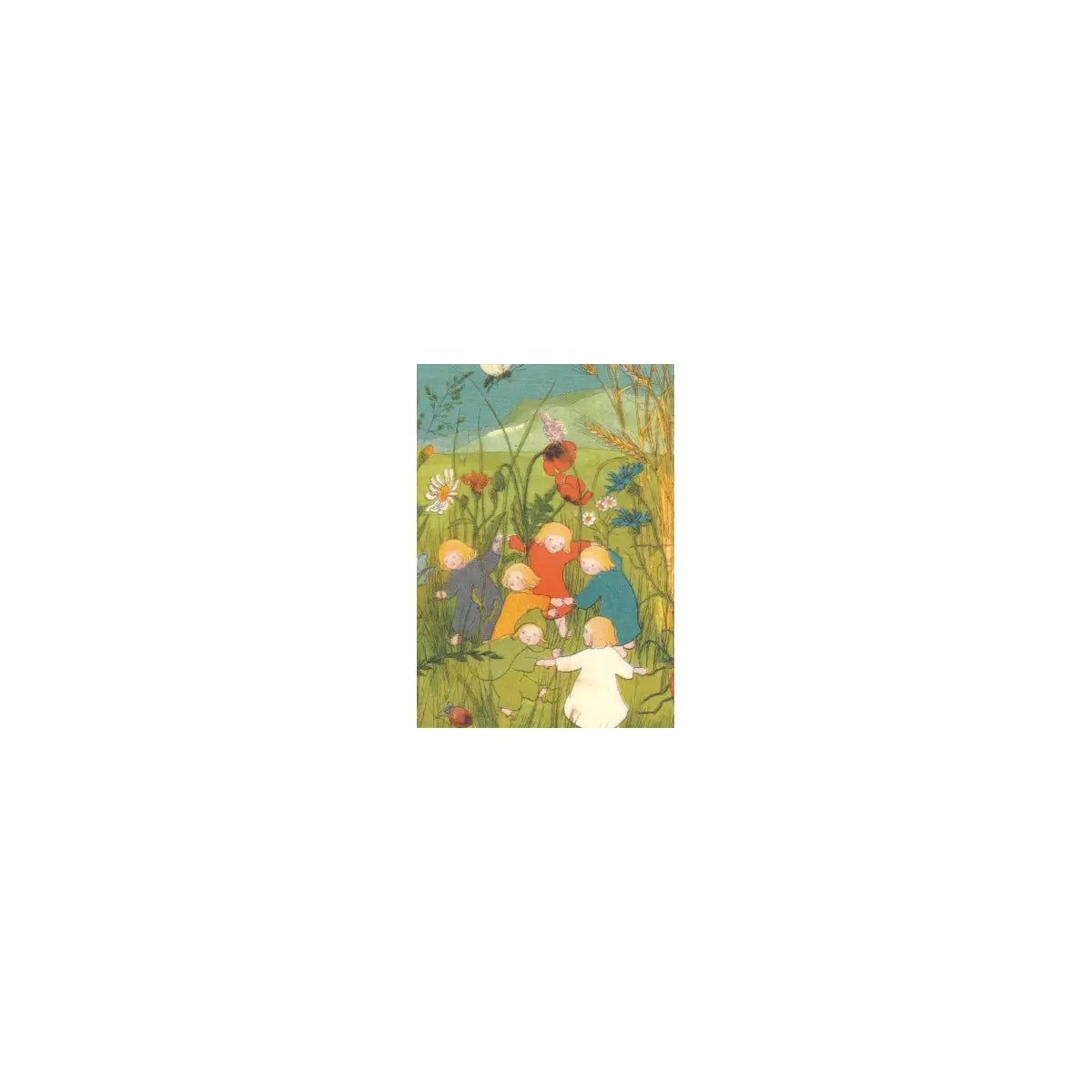Kinder auf der Blumenwiese