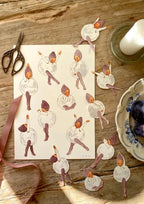 Bastelbogen Tanzende Schneeballkinder von Tall Hat Tales