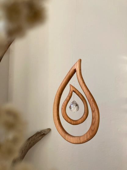 Fensterschmuck - Tautropfen mit Regenbogen-Kristall