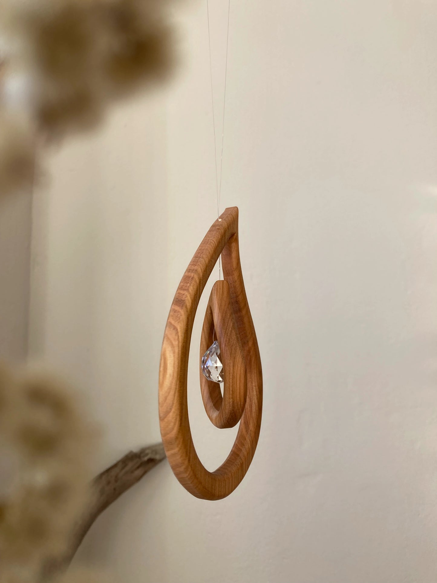 Fensterschmuck - Tautropfen mit Regenbogen-Kristall