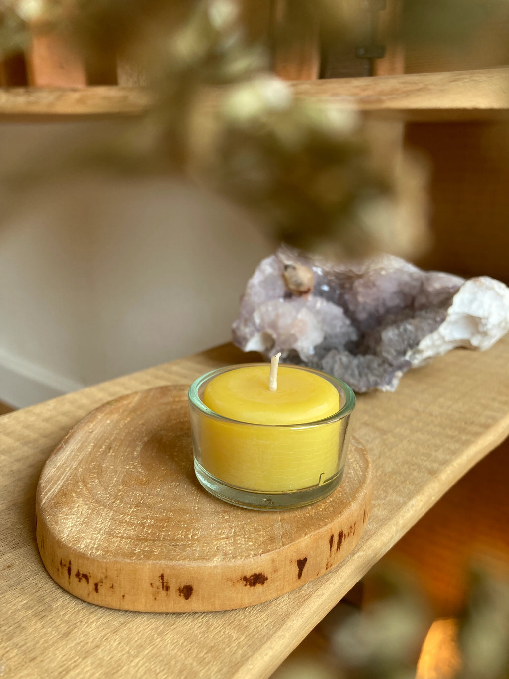 Teelichte aus 100 % Bienenwachs mit Glas von Bienen-Diätic 6 Stück, Ansicht 7