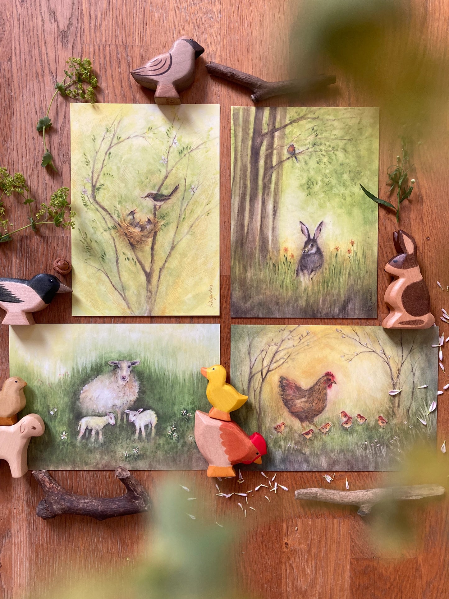 HolzWald Huhn pickend