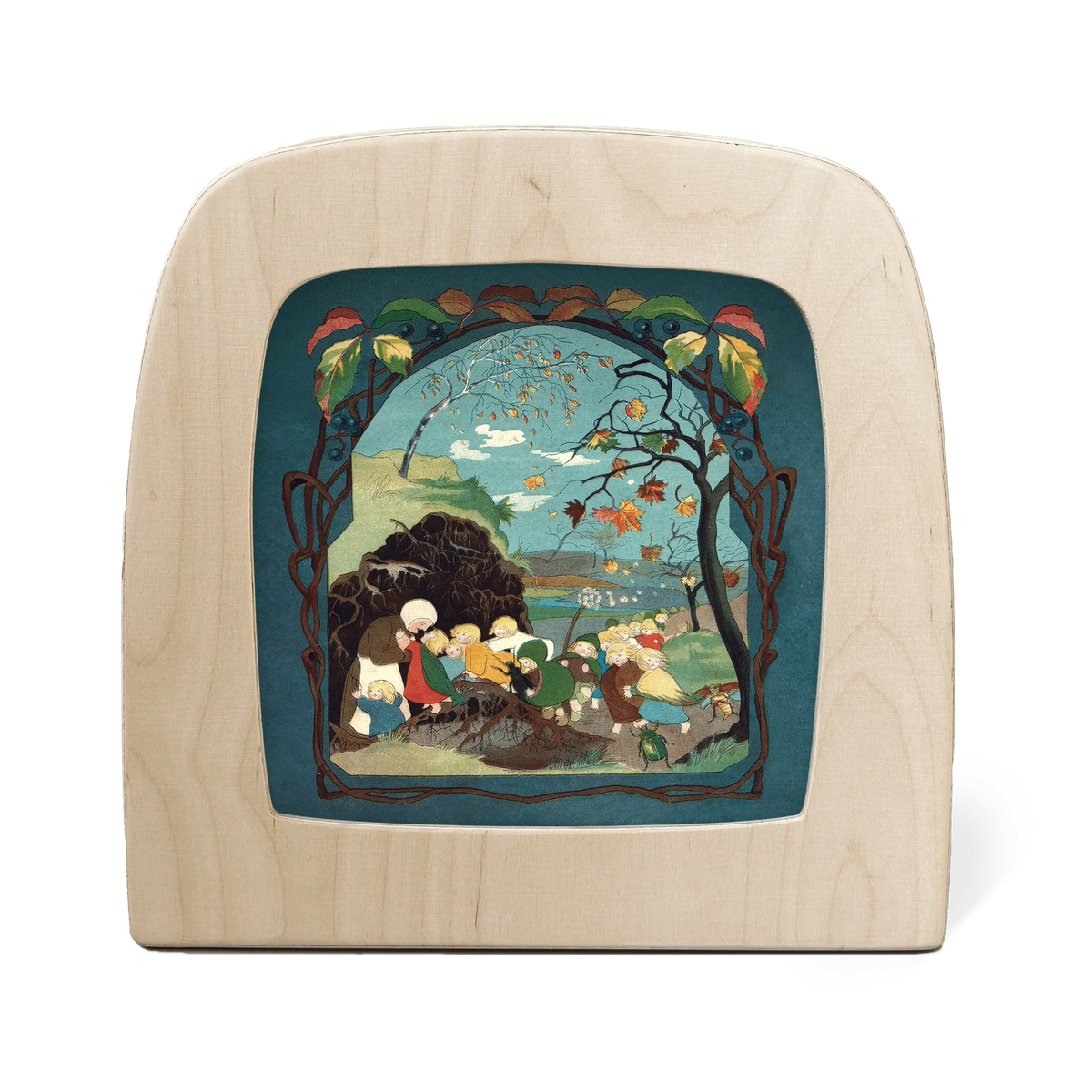 Toverlux Motiv Die Wurzelkinder im Herbst von Sibylle von Olfers in der magischen Lampe, Ansicht von vorne