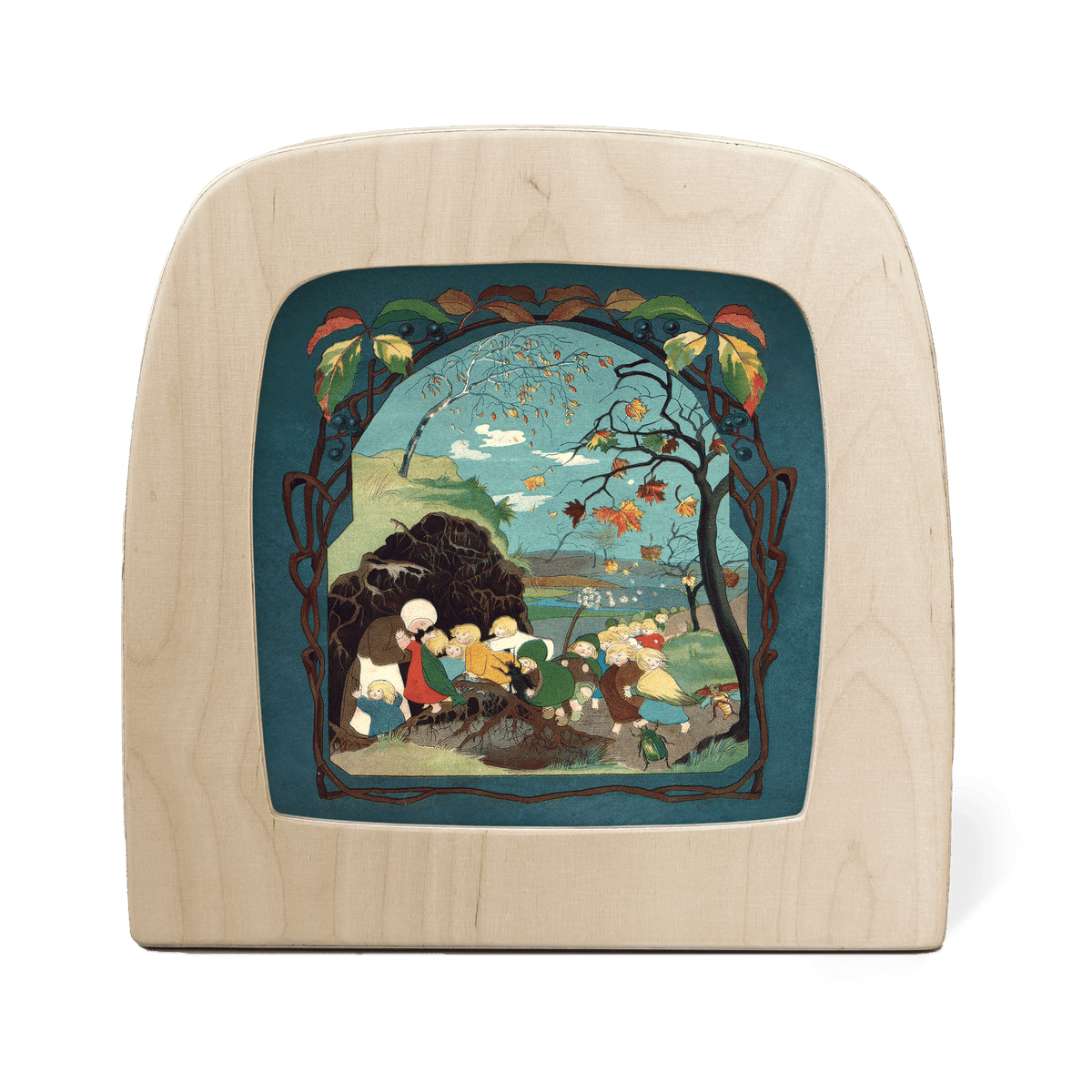 Toverlux Motiv Die Wurzelkinder im Herbst von Sibylle von Olfers in der magischen Lampe, Ansicht von vorne