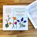 Toverlux Motivpapier zum Selbstgestalten: Heft mit Motivpapier und gemalten Blumen auf dem Umschlag