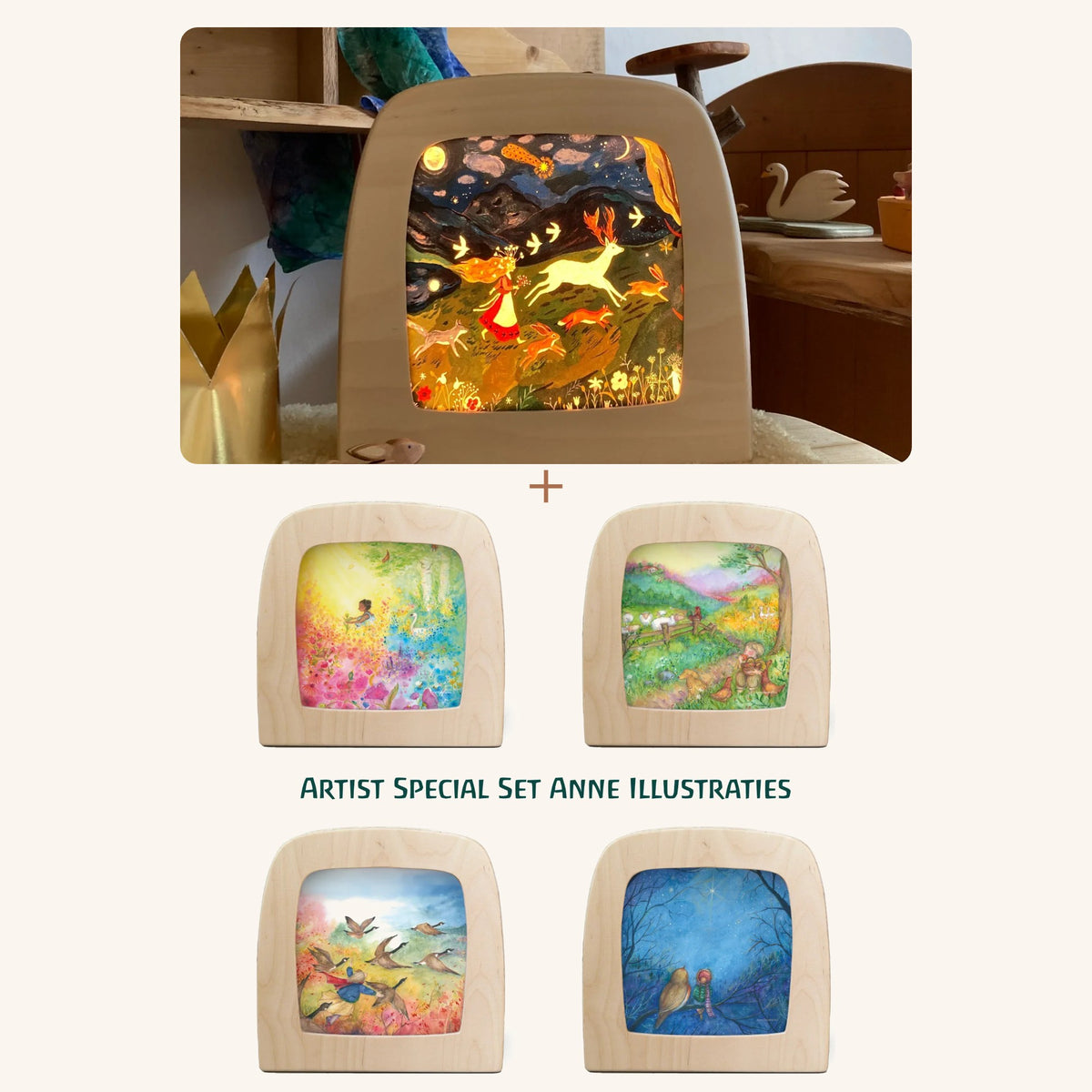 Toverlux Starter-Set Magische Lampe mit Motiv-Set Jahreszeiten von Anne Illustraties