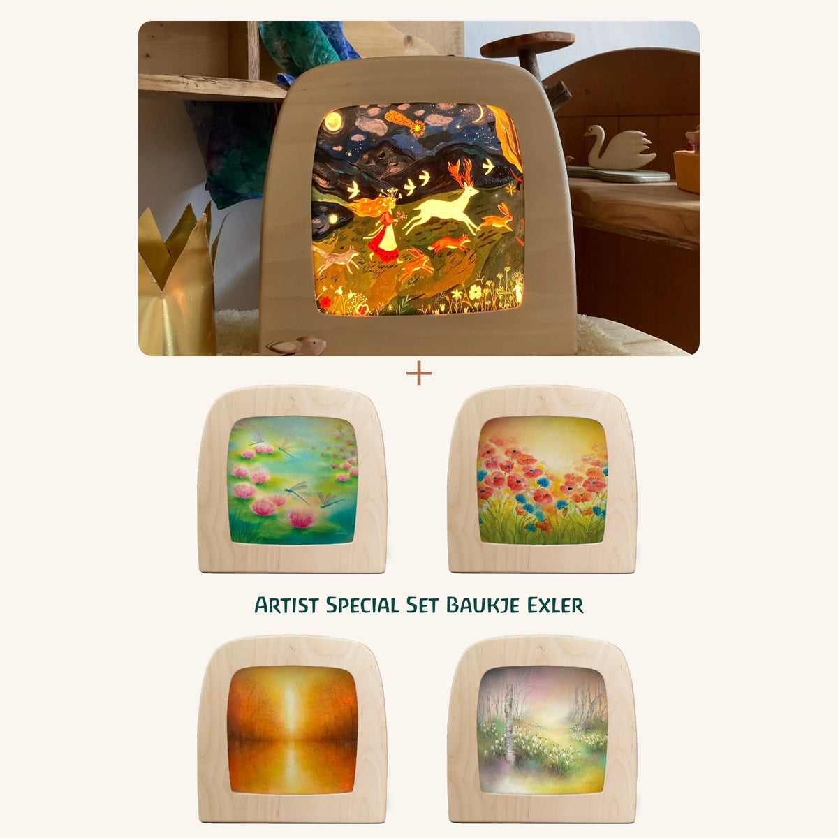 Toverlux Starter-Set Magische Lampe mit Motiv-Set Jahreszeiten von Baukje Exler
