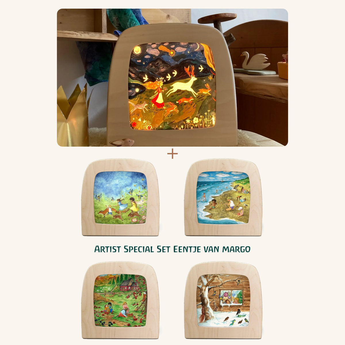 Toverlux Starter-Set Magische Lampe mit Motiv-Set Jahreszeiten von Eentje van Margo