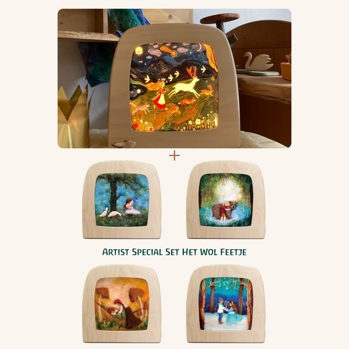 Toverlux Starter-Set Magische Lampe mit Motiv-Set Jahreszeiten von Het Wol Feetje