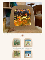 Toverlux Starter-Set: magische Lampe mit leuchtendem Motiv, darunter das 4er Motiv-Set Jahreszeiten von Gwen's Illustrations