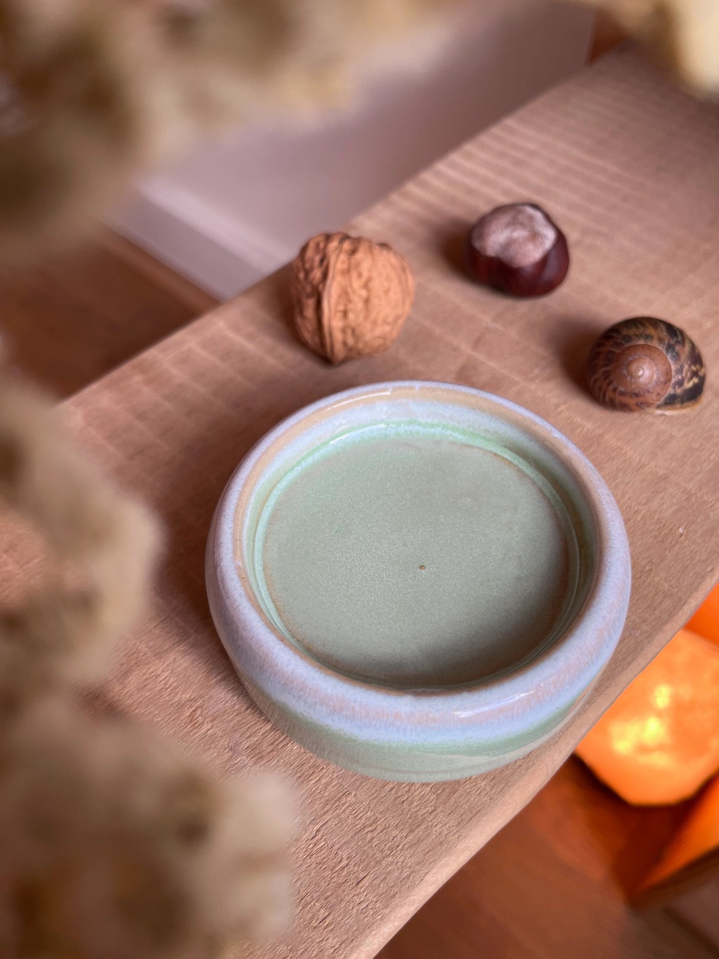 Kerzenteller klein, türkis