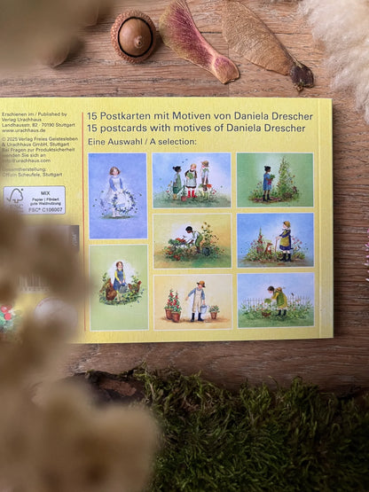 Postkartenbuch Gartenkinder von Daniela Drescher, Kartenmotiv
