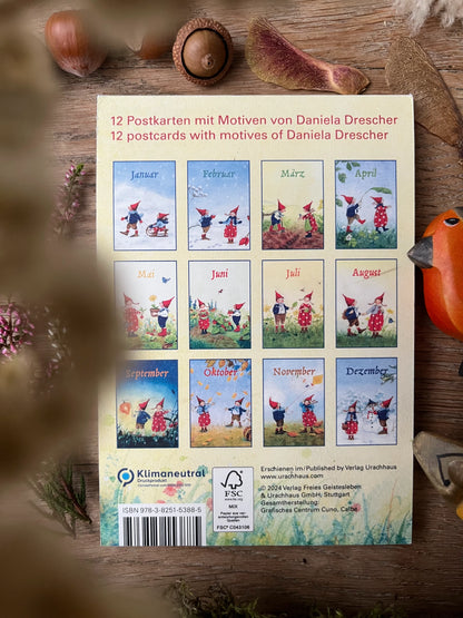 Postkartenbuch Mit Pippa und Pelle durch das Jahr von Daniela Drescher, Kartenmotiv