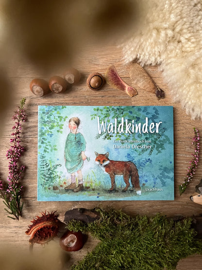 Postkartenbuch Waldkinder von Daniela Drescher, Kartenmotiv