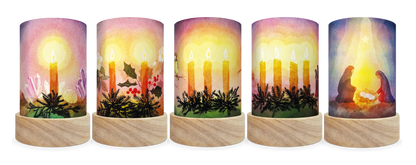 Lichtkarten Set - Vogel Geluk - Advent