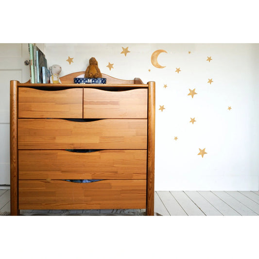 Wandtattoo Mond und Sterne