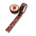 Washi Tape Kamille von Esther Bennink, dunkelrotes Washi Tape mit Kamillenblüten