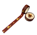 Washi Tape Mach langsam von Esther Bennink, dunkelrotes Washi Tape mit goldenen Schnecken