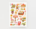 Washi-Stickerbogen Dinge, die ich liebe von Wild Pencil Studio A5, Washi-Stickerbogen mit Büchern, Tee, Pilzen und Pflanzen