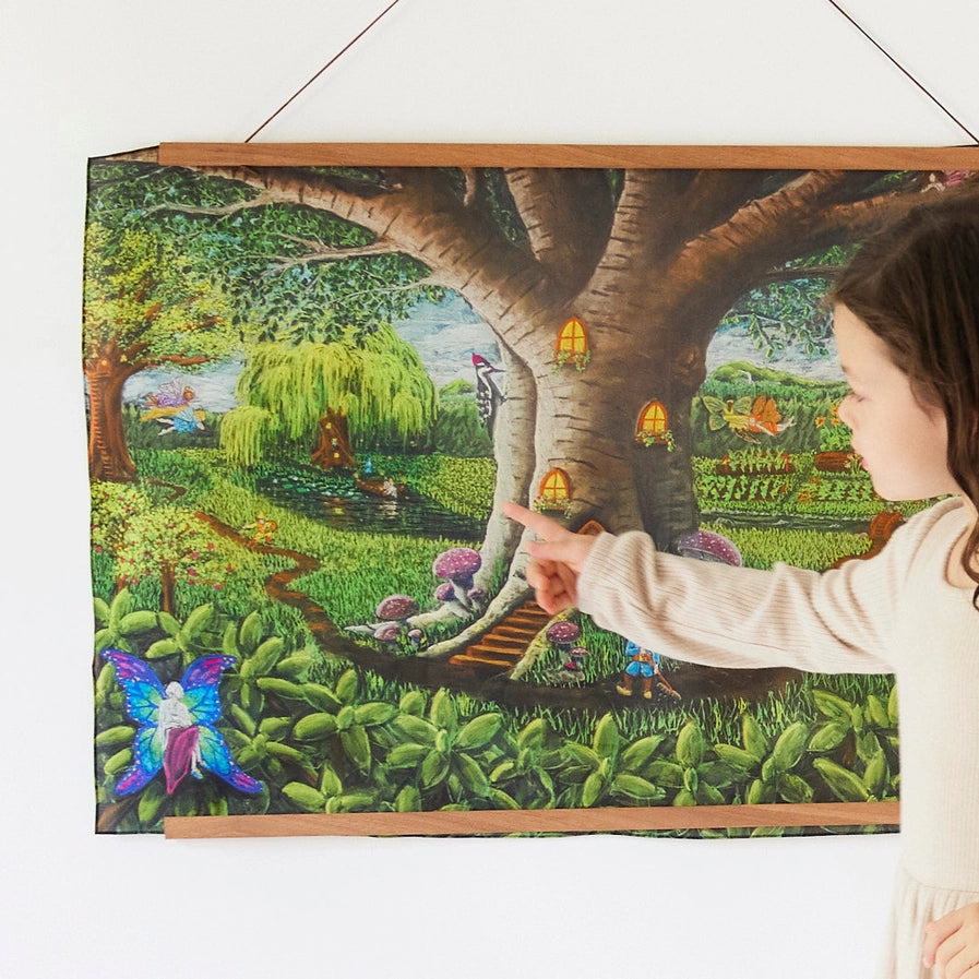 Spieltuch Suchen & Finden aus Seide - Wondergarten