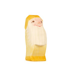 Ostheimer Zwerg gelb, Holzfigur mit Zipfelmütze und weißem Bart