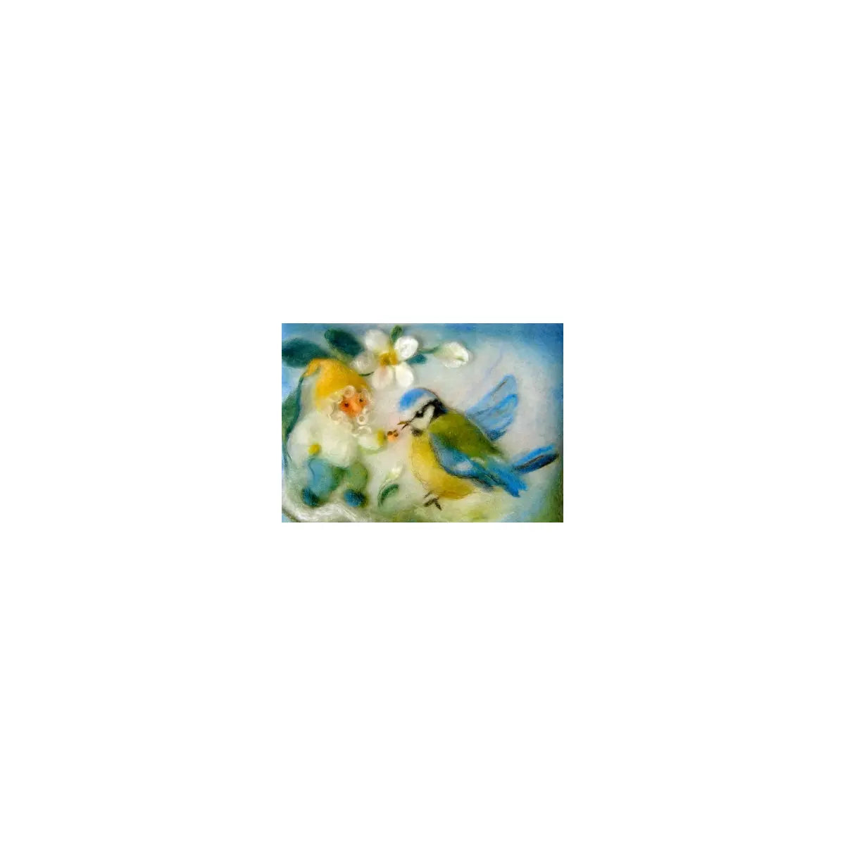 Zwerg mit Blaumeise