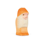 Ostheimer Zwerg orange, Holzfigur mit Zipfelmütze und weißem Bart